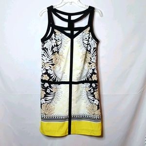 Adrianna Papell sleeveless shift dress cut out 10